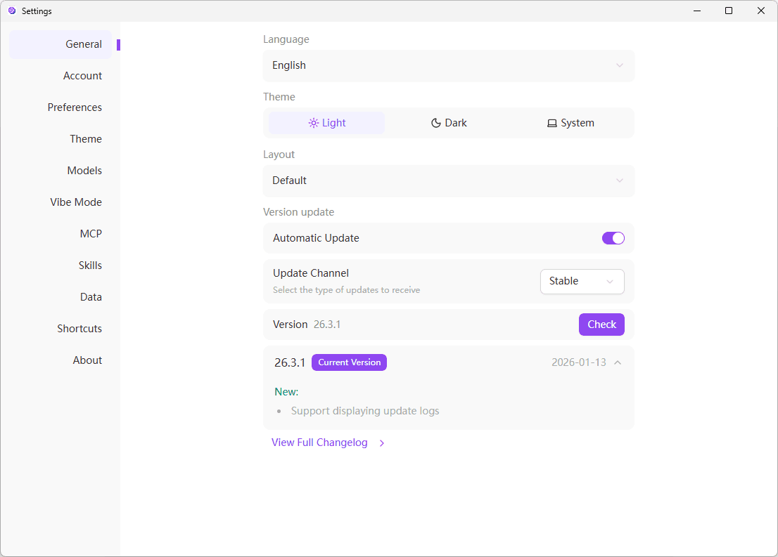 General Settings Overview